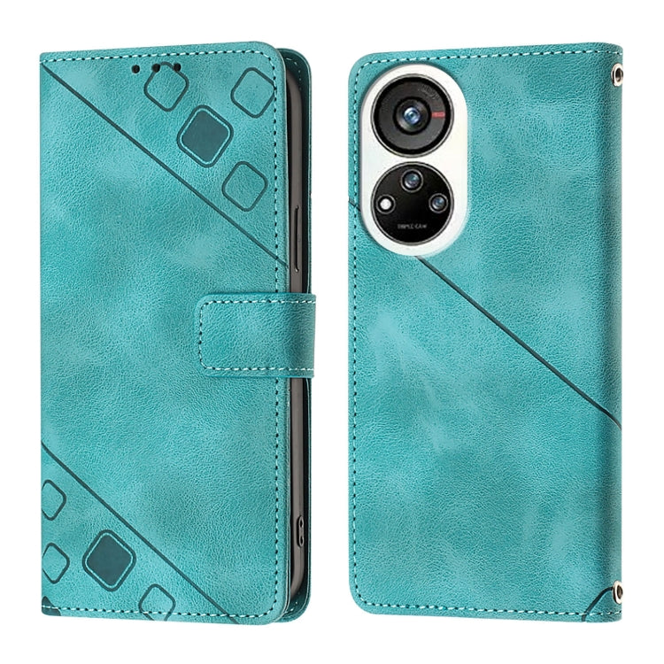 For ZTE Blade V40s Skin Feel Embossed Leather Phone Case