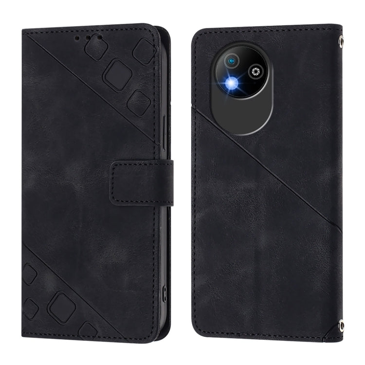 For ZTE Blade A35 Lite / A35 Core Skin Feel Embossed Leather Phone Case