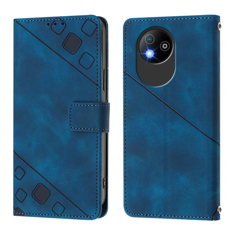For ZTE Blade A35 Lite / A35 Core Skin Feel Embossed Leather Phone Case