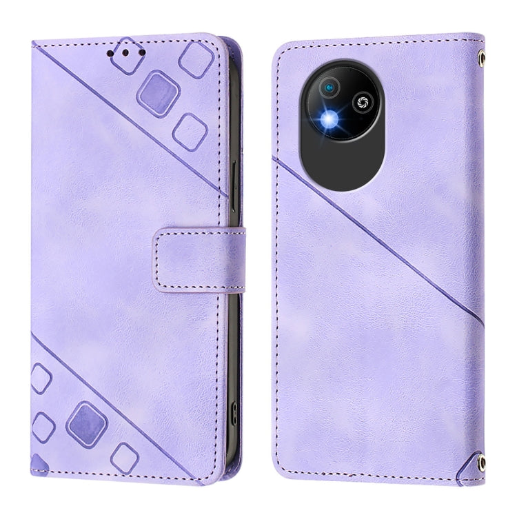 For ZTE Blade A35 Lite / A35 Core Skin Feel Embossed Leather Phone Case