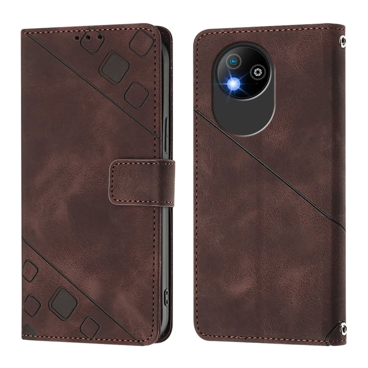 For ZTE Blade A35 Lite / A35 Core Skin Feel Embossed Leather Phone Case