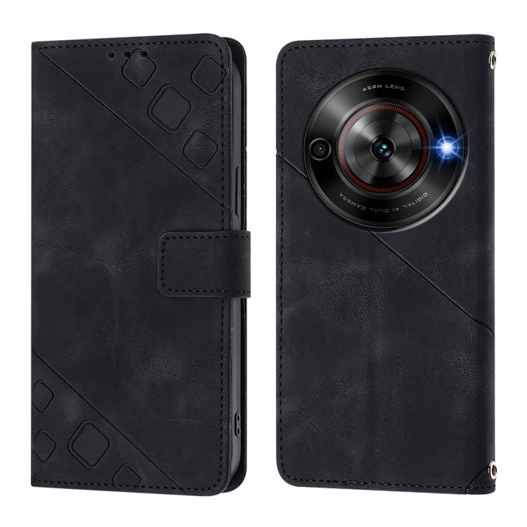 For ZTE Blade A75 5G / nubia Focus 5G Skin Feel Embossed Leather Phone Case