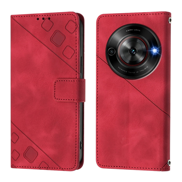 For ZTE Blade A75 5G / nubia Focus 5G Skin Feel Embossed Leather Phone Case