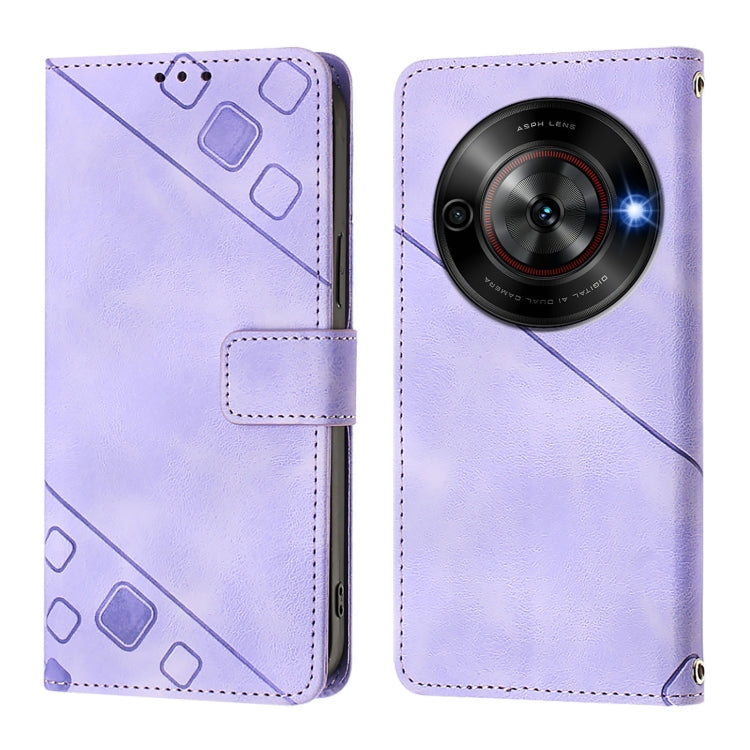 For ZTE Blade A75 5G / nubia Focus 5G Skin Feel Embossed Leather Phone Case