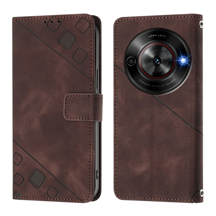 For ZTE Blade A75 5G / nubia Focus 5G Skin Feel Embossed Leather Phone Case