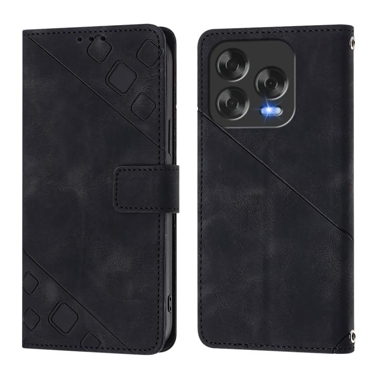 For ZTE Blade V70 Design Skin Feel Embossed Leather Phone Case