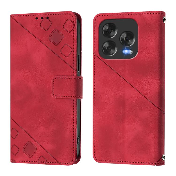 For ZTE Blade V70 Design Skin Feel Embossed Leather Phone Case