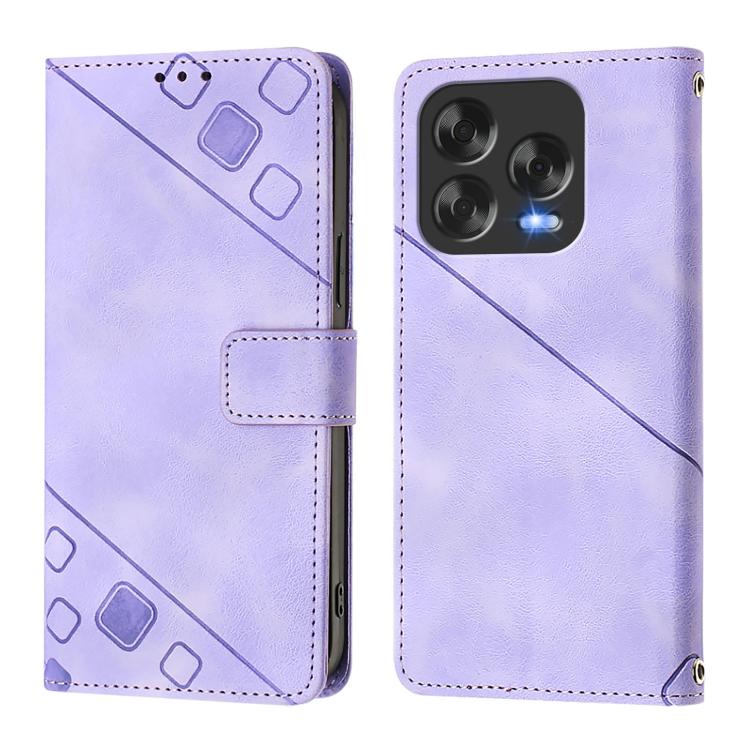 For ZTE Blade V70 Design Skin Feel Embossed Leather Phone Case