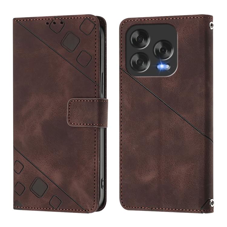 For ZTE Blade V70 Design Skin Feel Embossed Leather Phone Case