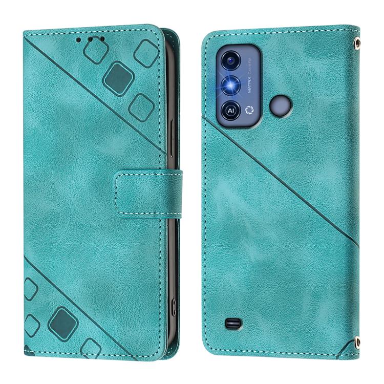 For ZTE Blade A53 Pro Skin Feel Embossed Leather Phone Case