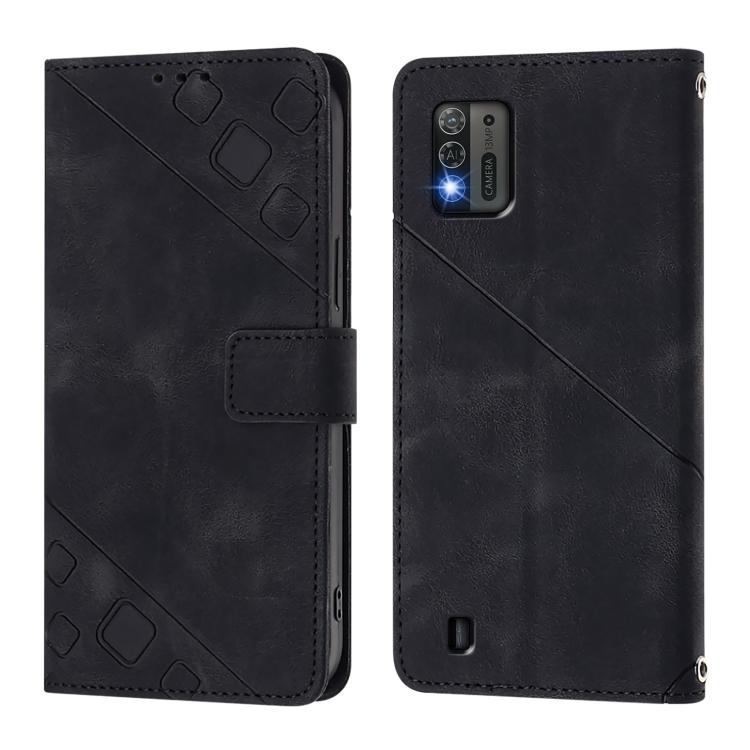 For ZTE Blade A52 Lite Skin Feel Embossed Leather Phone Case