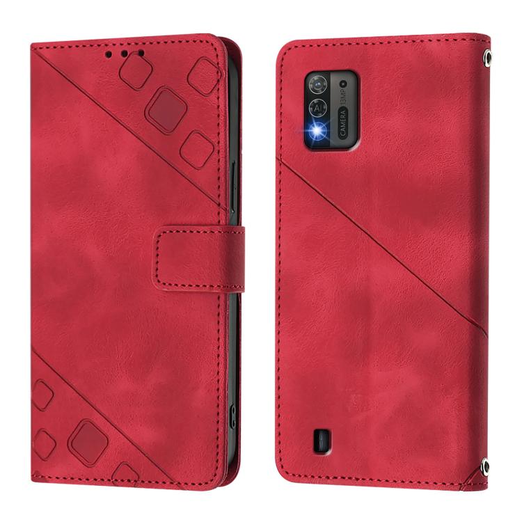 For ZTE Blade A52 Lite Skin Feel Embossed Leather Phone Case