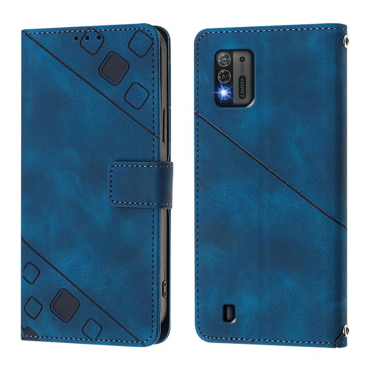 For ZTE Blade A52 Lite Skin Feel Embossed Leather Phone Case