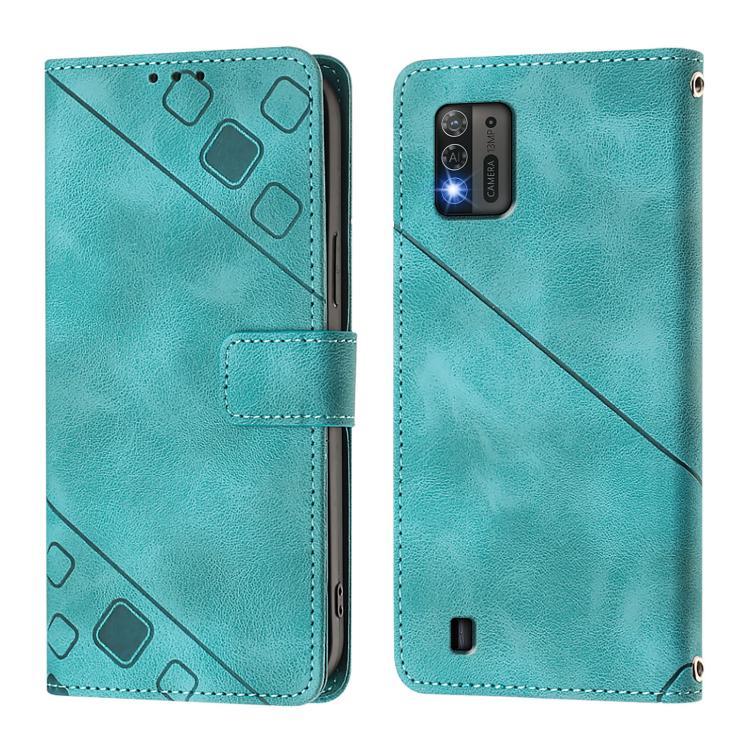For ZTE Blade A52 Lite Skin Feel Embossed Leather Phone Case