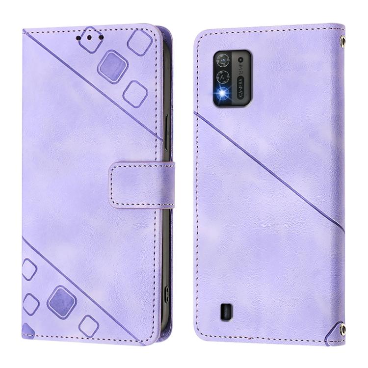 For ZTE Blade A52 Lite Skin Feel Embossed Leather Phone Case