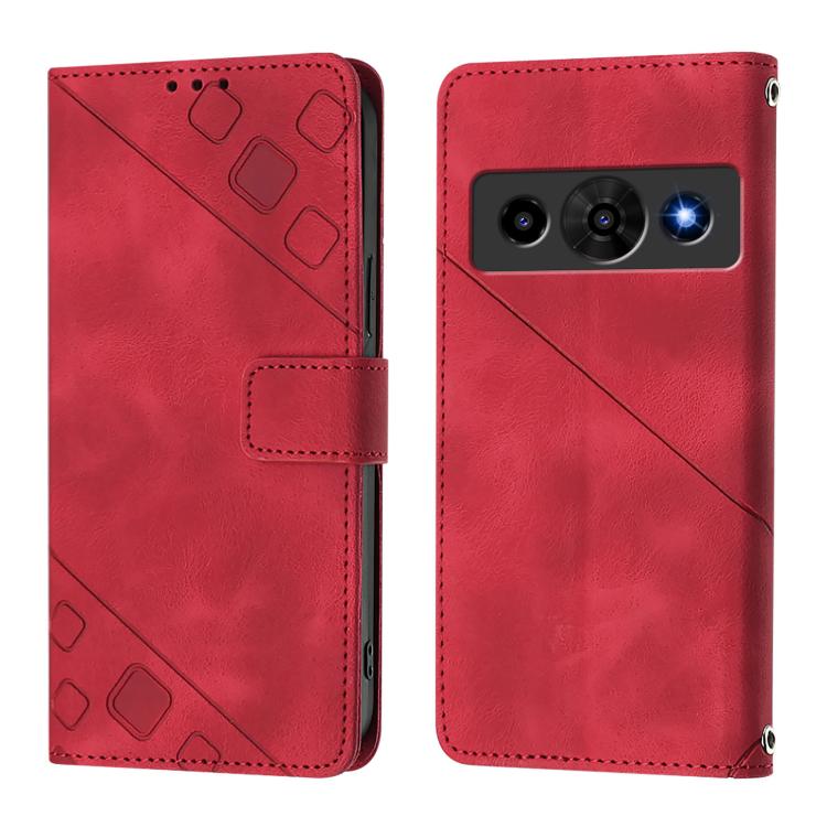 For ZTE Nubia P7 Pro 5G / Optus X Value 5G Skin Feel Embossed Leather Phone Case