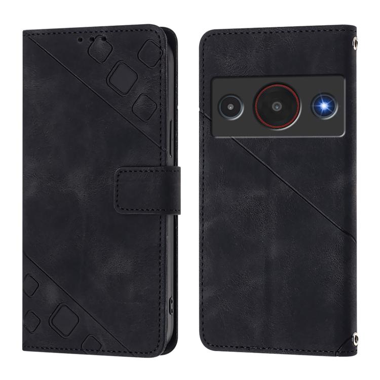 For ZTE Blade A75 Pro 5G / T-Elite 5G Skin Feel Embossed Leather Phone Case