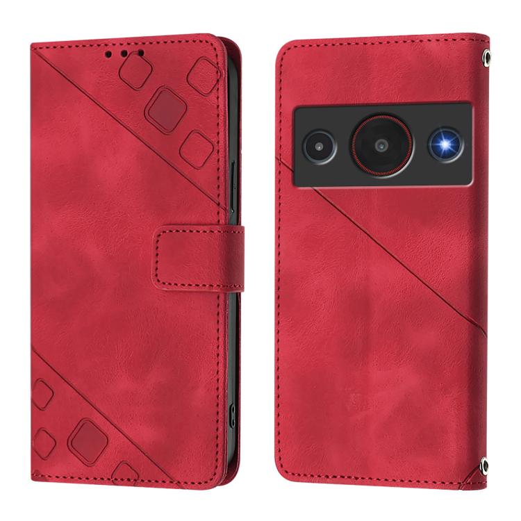 For ZTE Blade A75 Pro 5G / T-Elite 5G Skin Feel Embossed Leather Phone Case