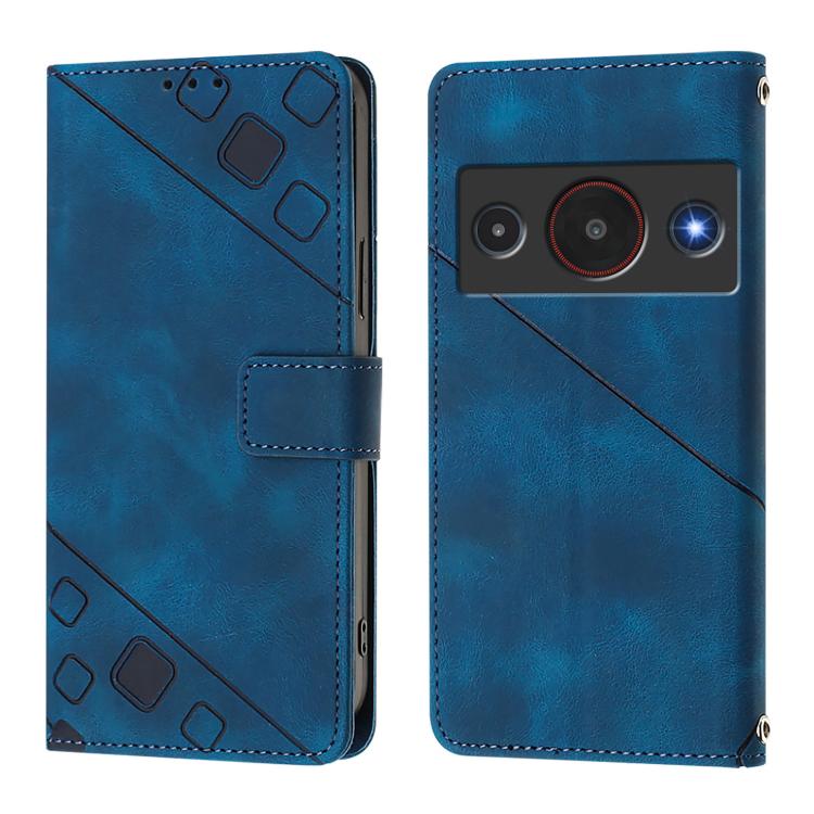 For ZTE Blade A75 Pro 5G / T-Elite 5G Skin Feel Embossed Leather Phone Case