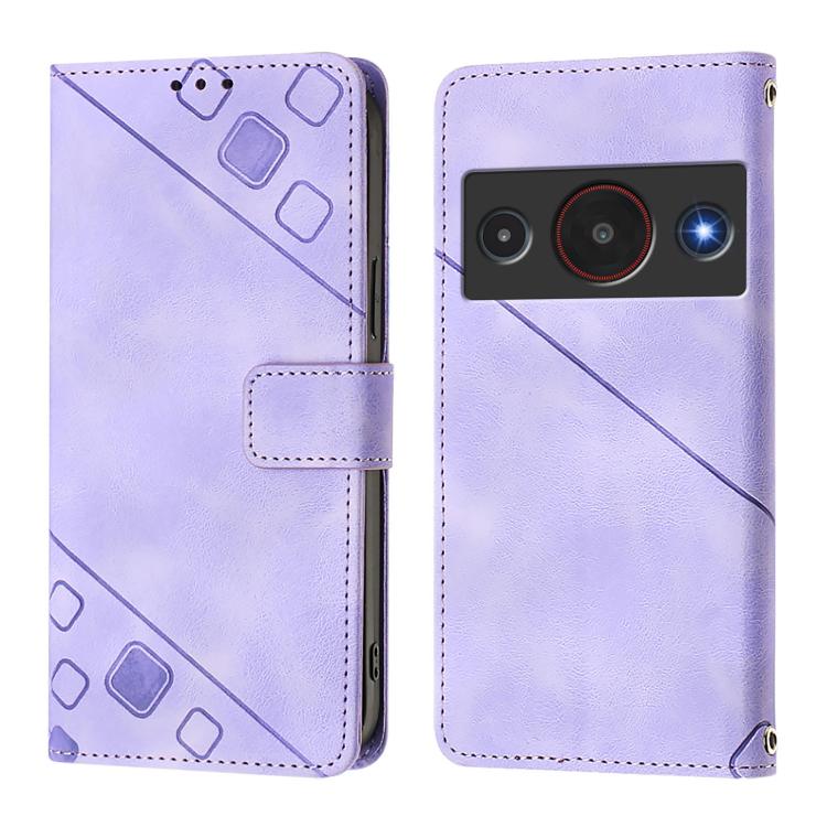 For ZTE Blade A75 Pro 5G / T-Elite 5G Skin Feel Embossed Leather Phone Case