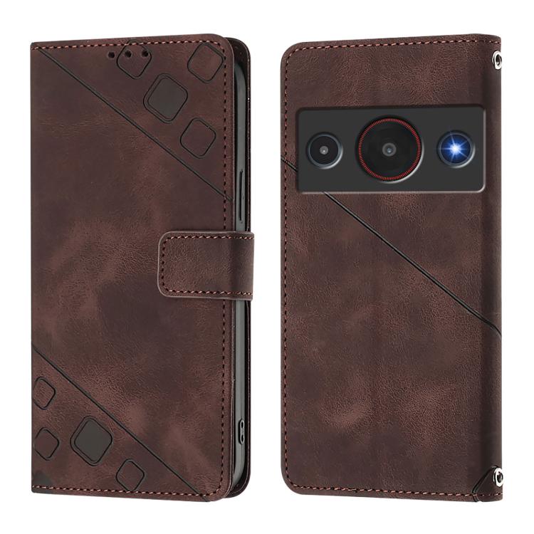 For ZTE Blade A75 Pro 5G / T-Elite 5G Skin Feel Embossed Leather Phone Case