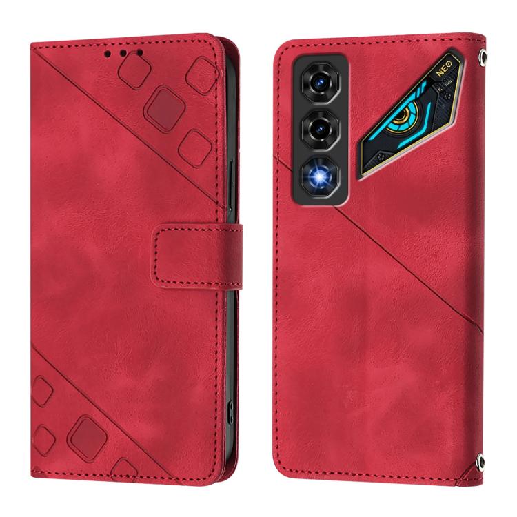For ZTE nubia Neo 5 5G Skin Feel Embossed Leather Phone Case