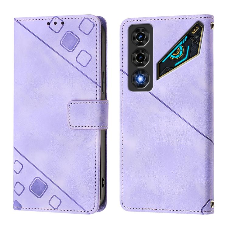 For ZTE nubia Neo 5 5G Skin Feel Embossed Leather Phone Case