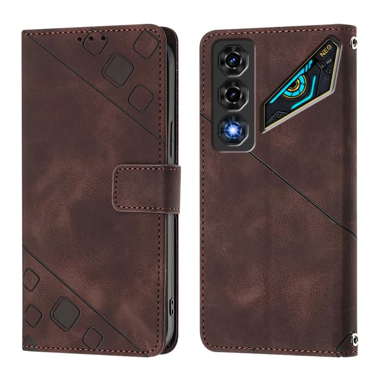 For ZTE nubia Neo 5 5G Skin Feel Embossed Leather Phone Case