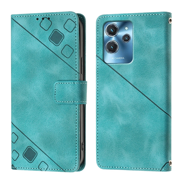 For Oukitel C32 Skin Feel Embossed Leather Phone Case