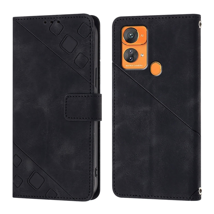 For Oukitel C33 Skin Feel Embossed Leather Phone Case