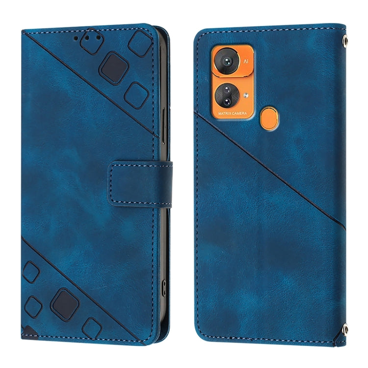 For Oukitel C33 Skin Feel Embossed Leather Phone Case