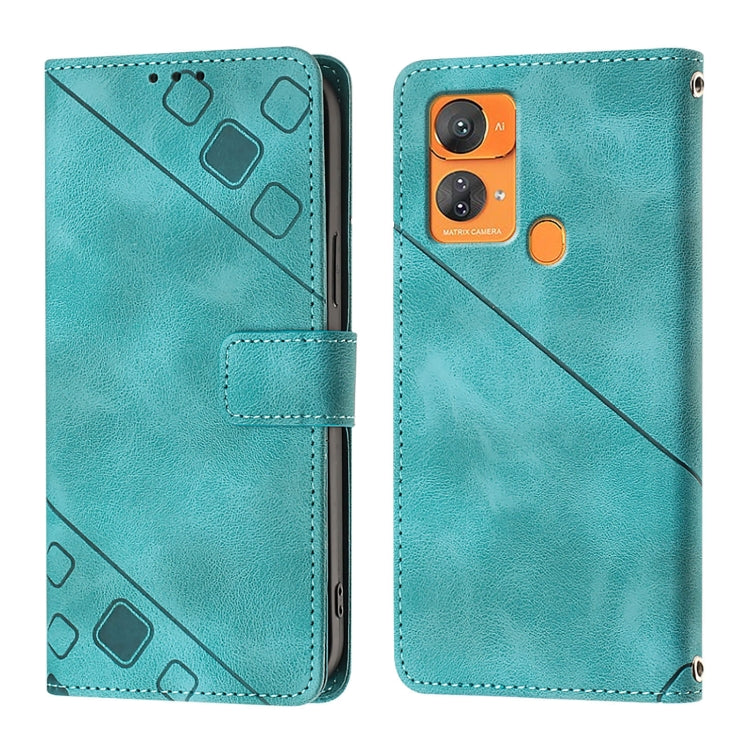 For Oukitel C33 Skin Feel Embossed Leather Phone Case