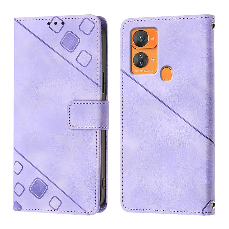 For Oukitel C33 Skin Feel Embossed Leather Phone Case