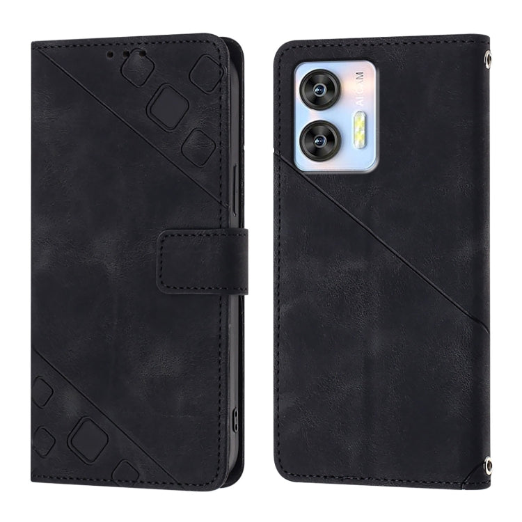 For Oukitel C36 / C35 Skin Feel Embossed Leather Phone Case