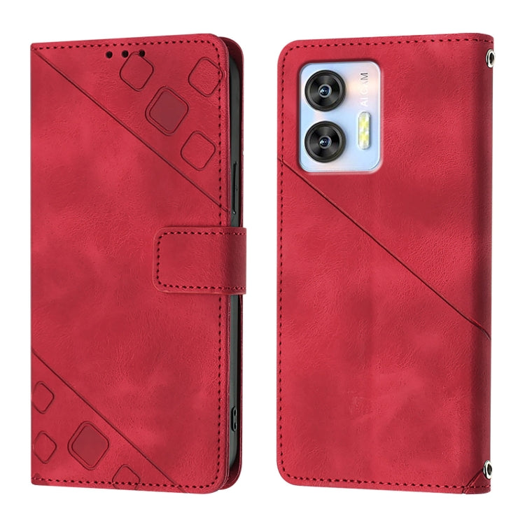 For Oukitel C36 / C35 Skin Feel Embossed Leather Phone Case
