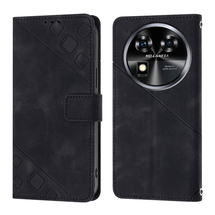 For Oukitel C37 Skin Feel Embossed Leather Phone Case