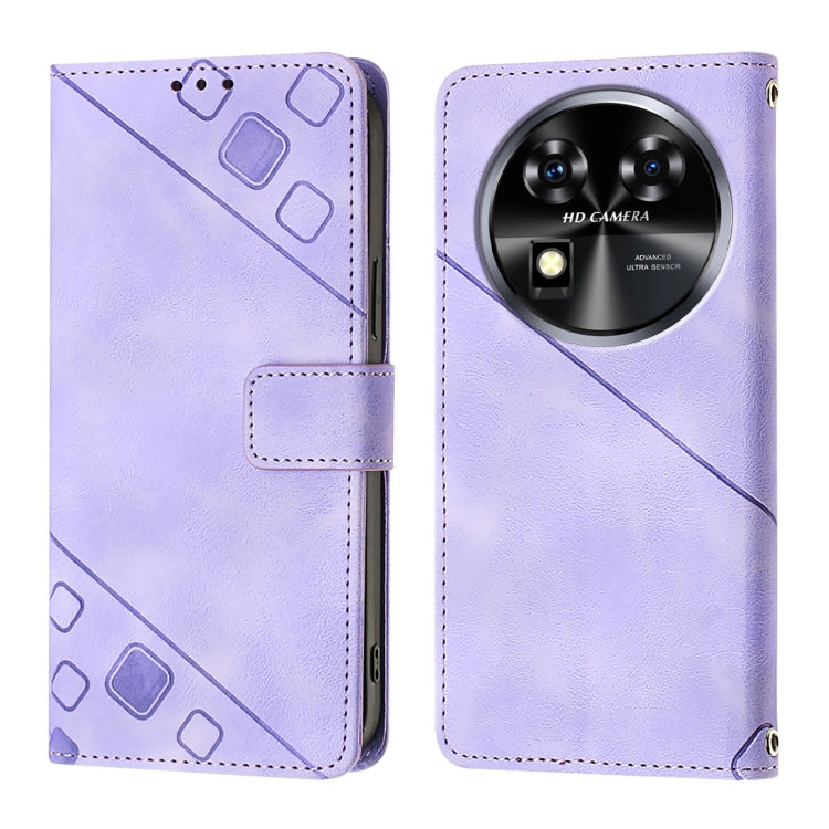 For Oukitel C37 Skin Feel Embossed Leather Phone Case