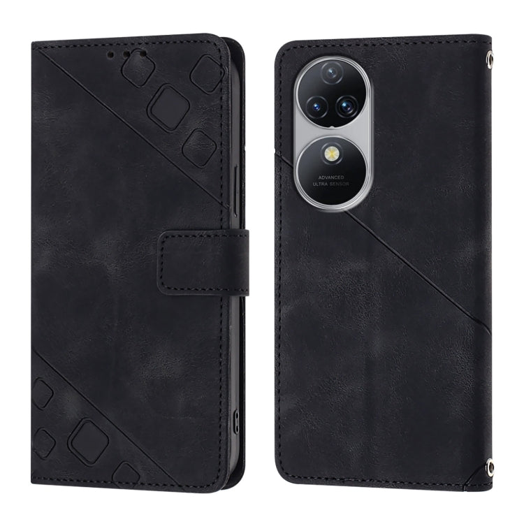 For Oukitel C38 Skin Feel Embossed Leather Phone Case