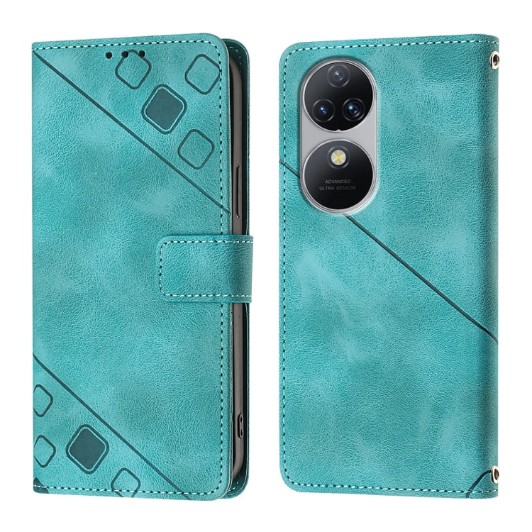 For Oukitel C38 Skin Feel Embossed Leather Phone Case