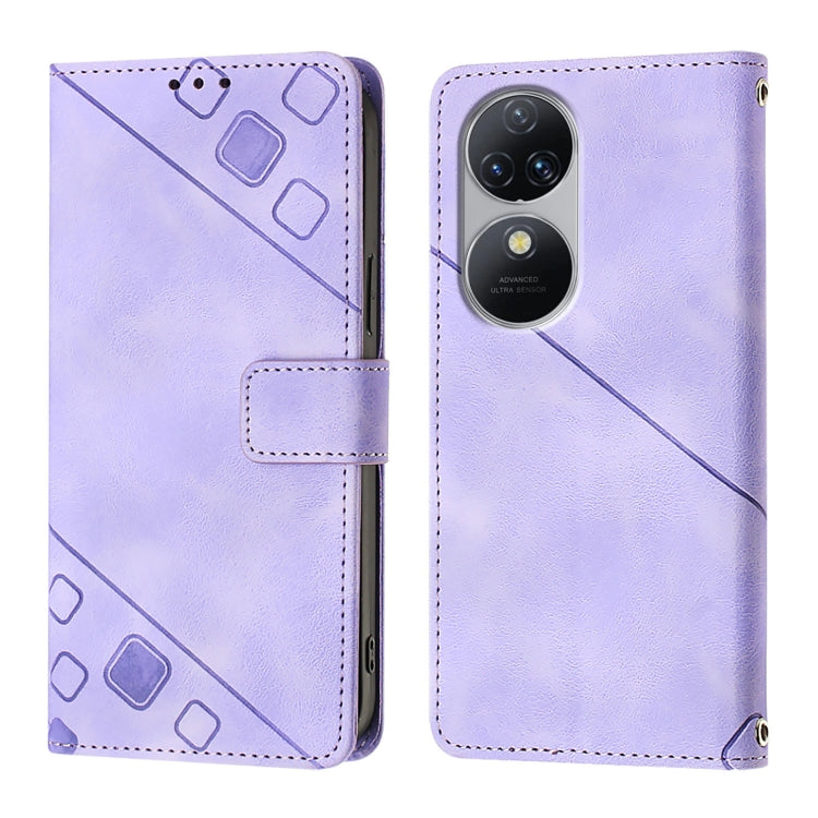 For Oukitel C38 Skin Feel Embossed Leather Phone Case