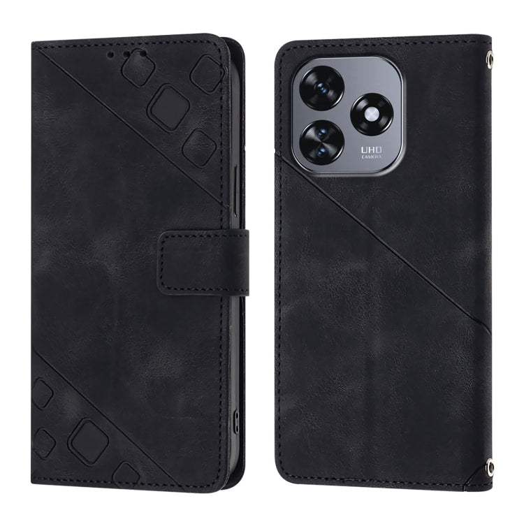 For Oukitel C51 Skin Feel Embossed Leather Phone Case