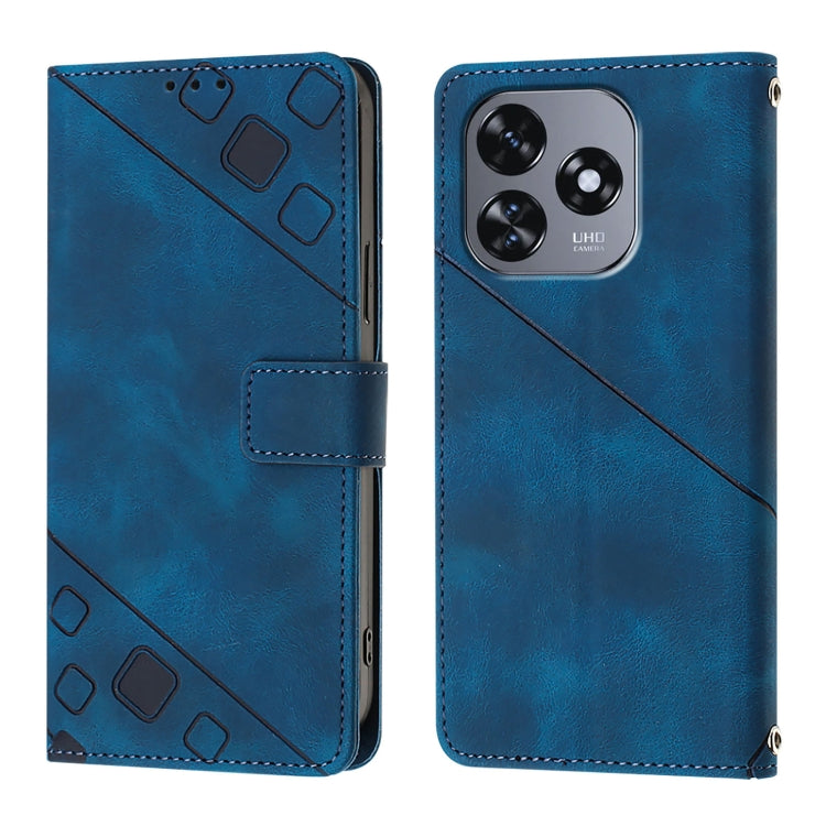 For Oukitel C51 Skin Feel Embossed Leather Phone Case