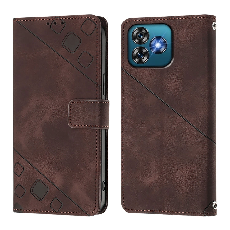 For Oukitel C53 Skin Feel Embossed Leather Phone Case