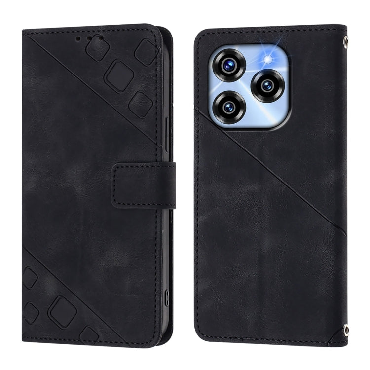 For Oukitel C50 Skin Feel Embossed Leather Phone Case