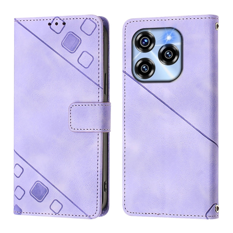 For Oukitel C50 Skin Feel Embossed Leather Phone Case