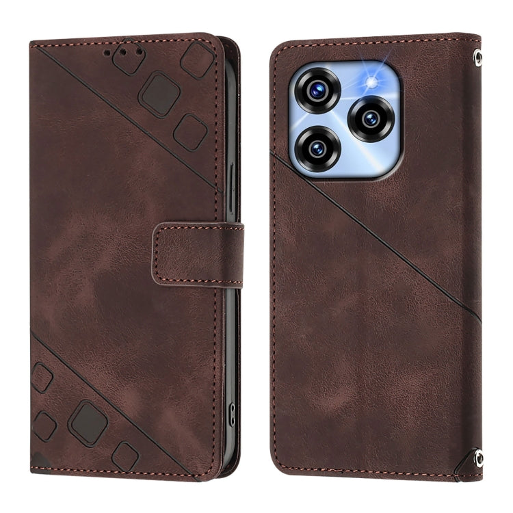 For Oukitel C50 Skin Feel Embossed Leather Phone Case
