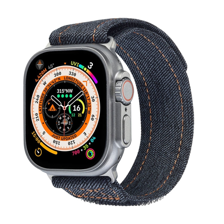 For Apple Watch Ultra 2 49mm Cowboy Nylon Hook and Loop Fastener Watch Band