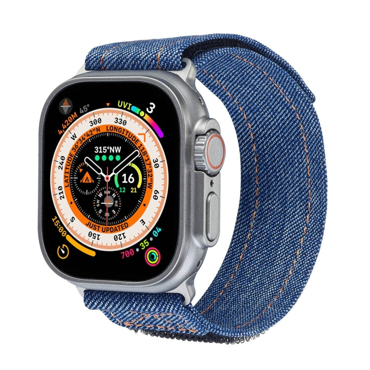 For Apple Watch Ultra 49mm Cowboy Nylon Hook and Loop Fastener Watch Band