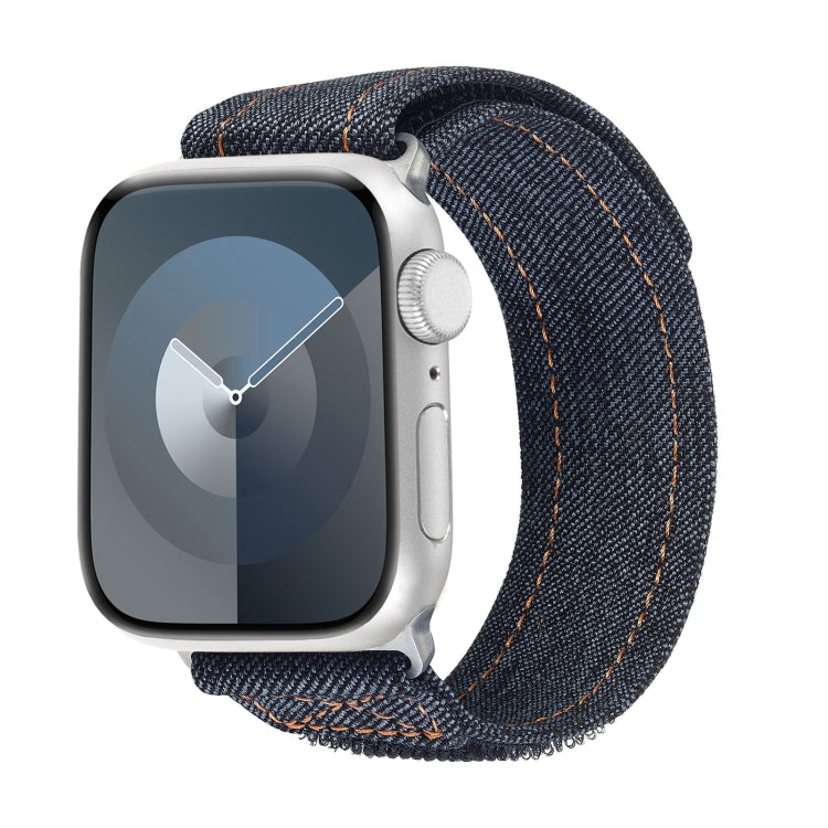 For Apple Watch Series 8 45mm Cowboy Nylon Hook and Loop Fastener Watch Band