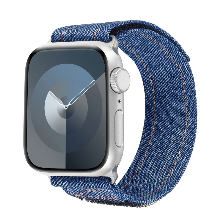 For Apple Watch SE 40mm Cowboy Nylon Hook and Loop Fastener Watch Band